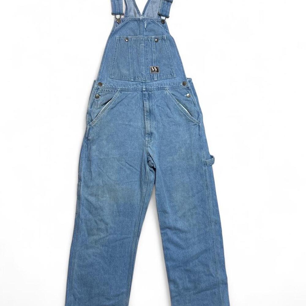 Walls Workwear Vintage 90s Cotton Denim Dungarees Carpenter Bib Overalls 32